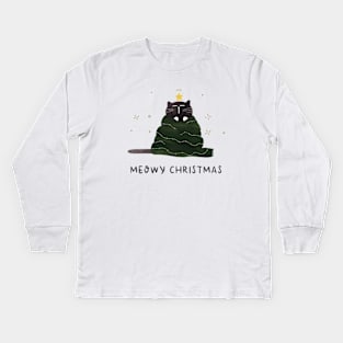 Catmas tree Kids Long Sleeve T-Shirt